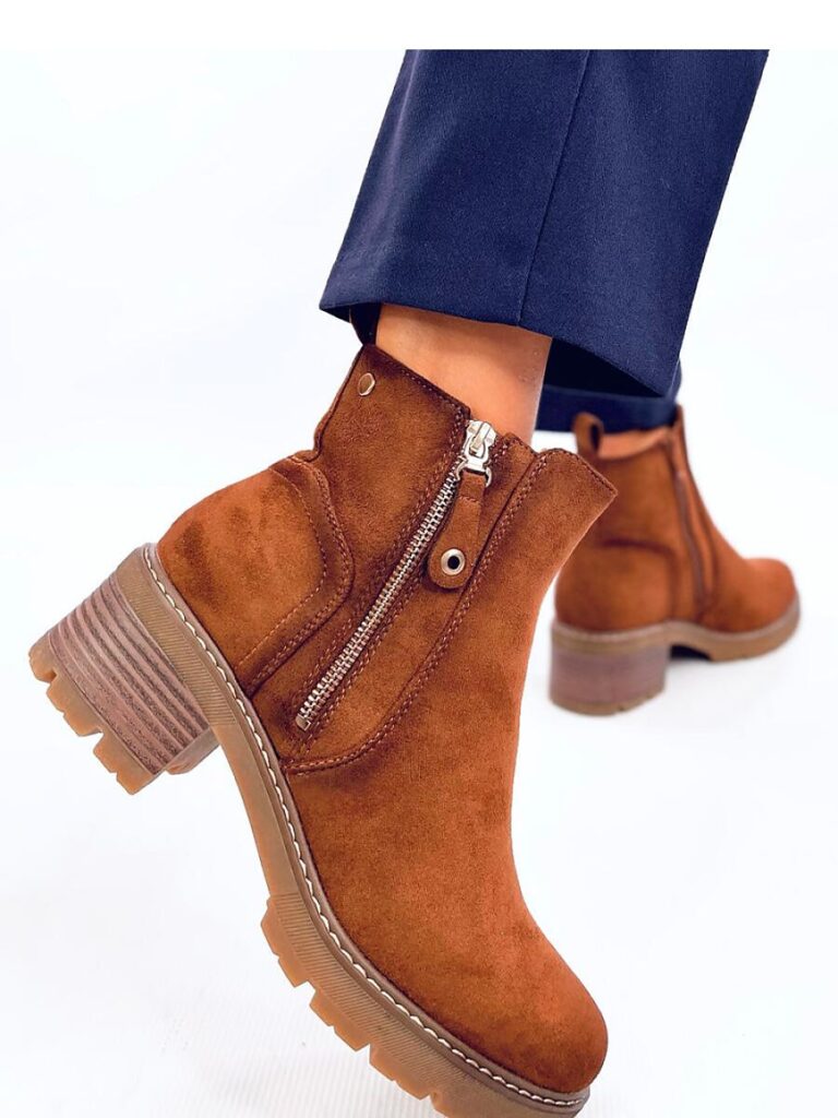 Botki na protektorze LINEA BROWN - Inello