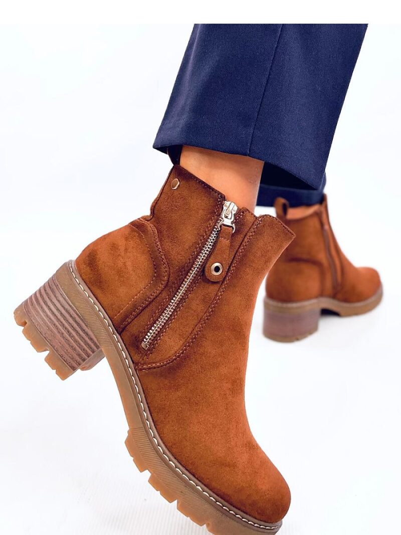 Botki na protektorze LINEA BROWN - Inello