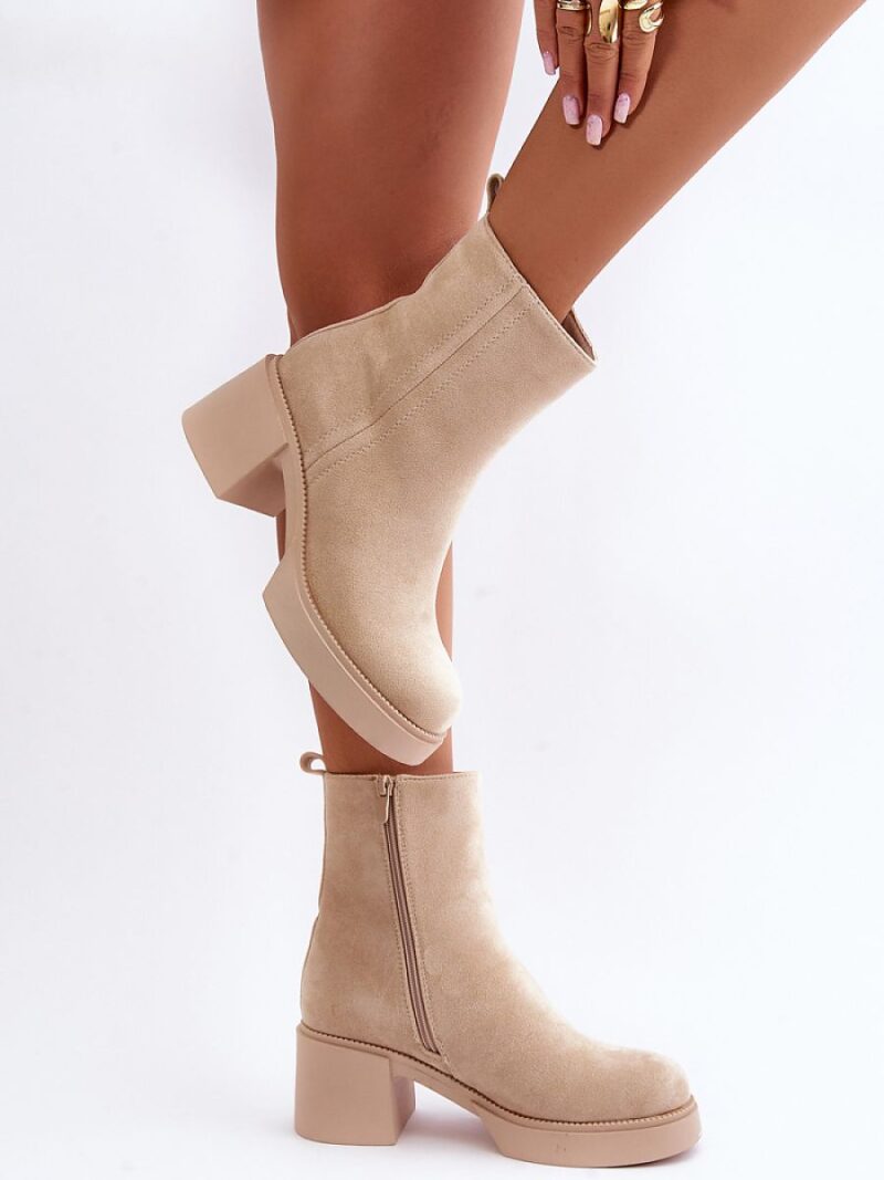 Botki Model Meriluna YK39P Light Beige - Step in style - obrazek 3
