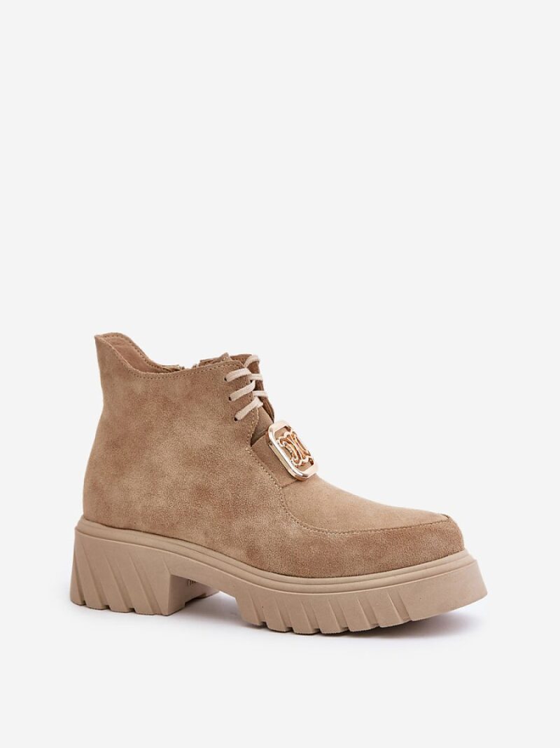 Botki Model Zazoo 2952 Beige - Step in style - obrazek 2