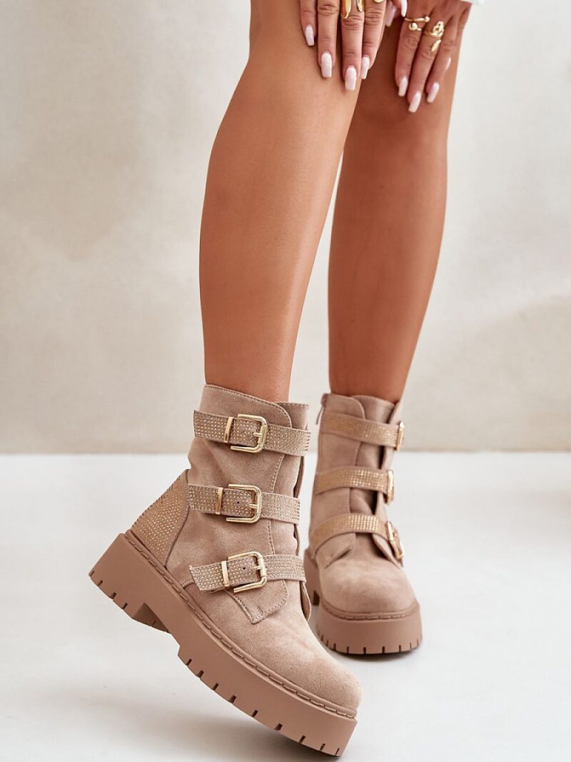 Botki Model Tiaeliana HB-276 Beige - Step in style - obrazek 3