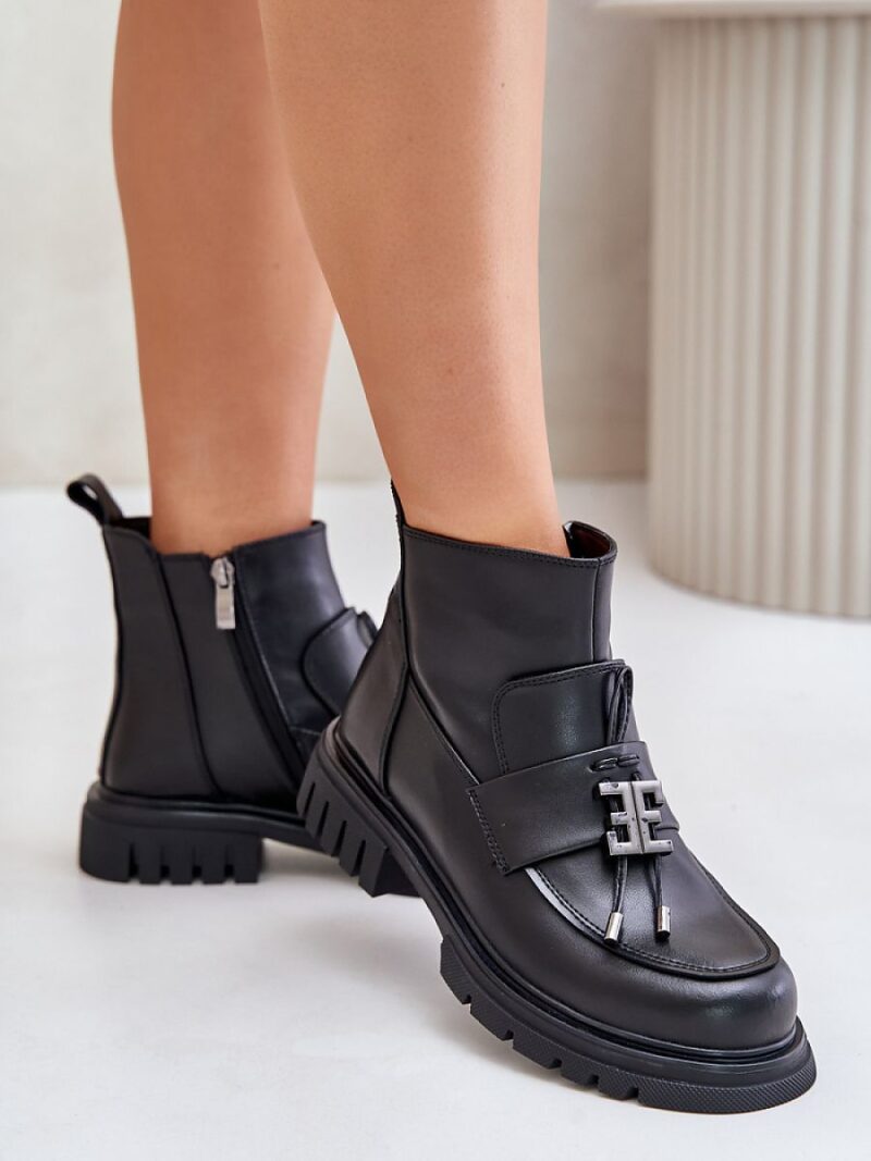 Botki Model Asperra 24BT15-7455 Black - Step in style - obrazek 3