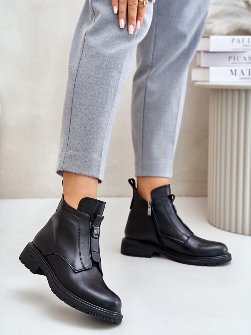 Botki Model Komisa 24BT15-7459 Black - Step in style - obrazek 3