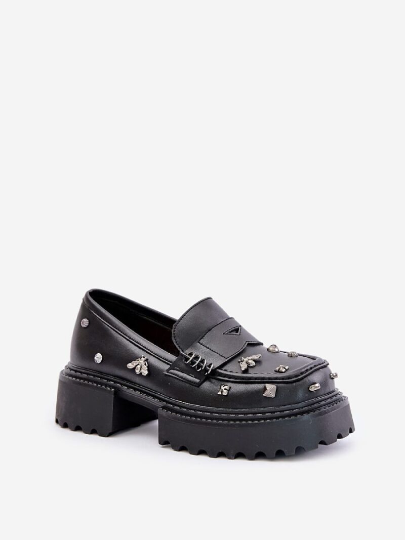 Półbuty Model DA MR880-102 Black Skóra - Step in style - obrazek 2