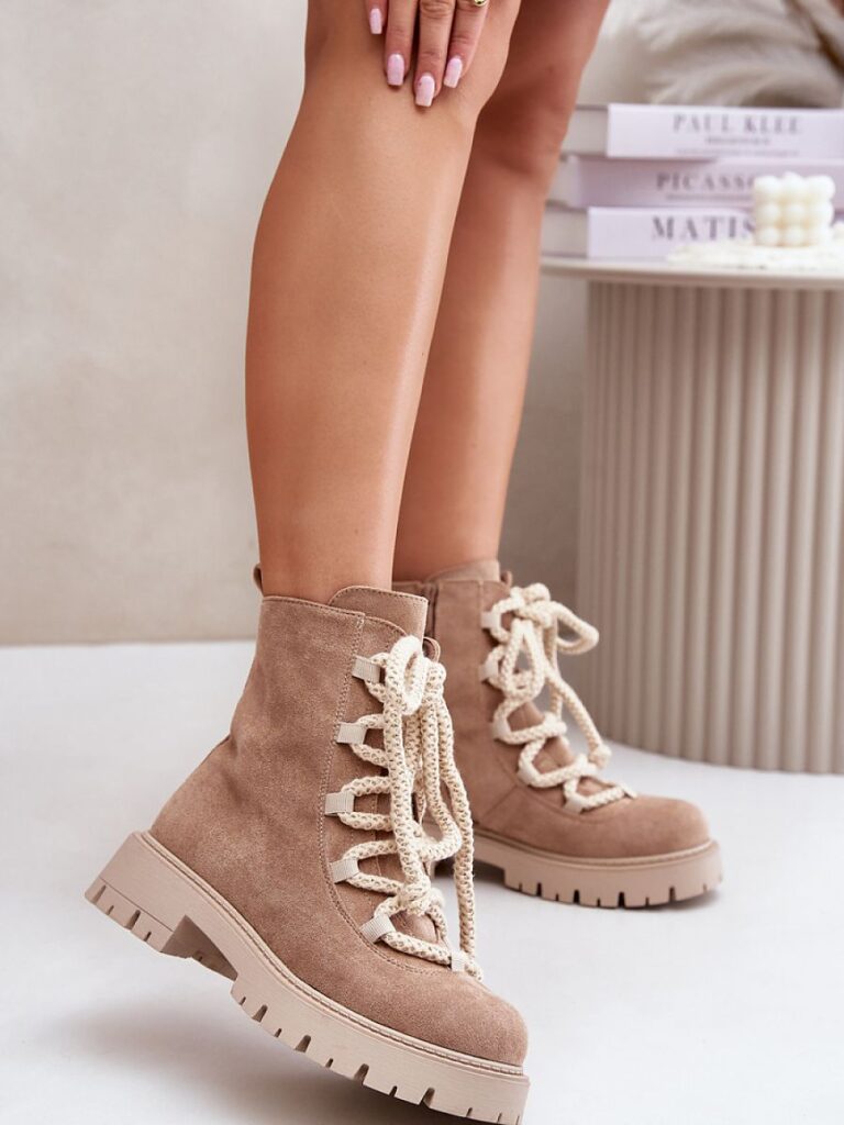 Botki Model Caellita NS539P Beige - Step in style