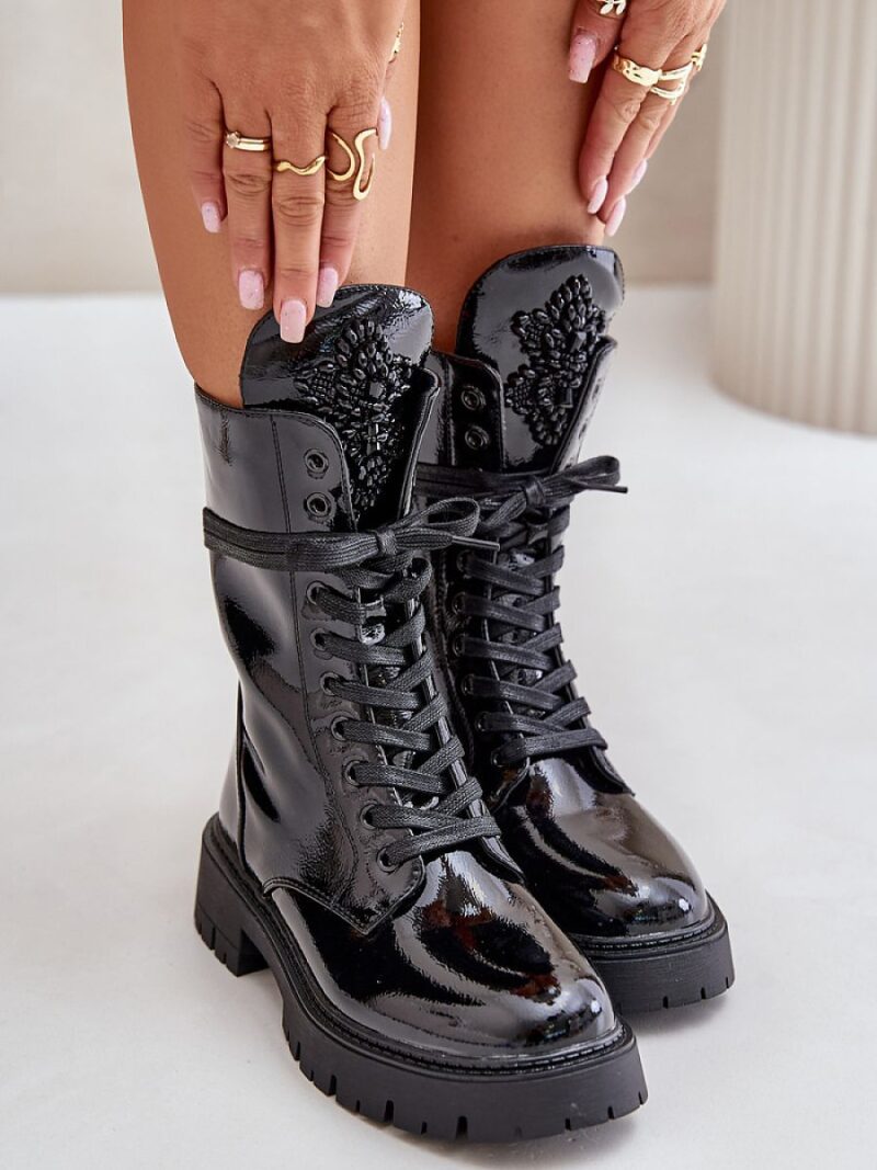 Workery Model Kelilea DA121P Black Lakier - Step in style - obrazek 3