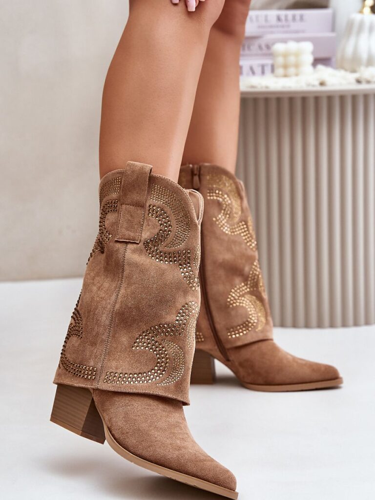 Botki Model S.Barski HY42-153 Camel - Step in style