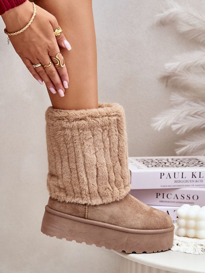 Śniegowce Model Lisonea 24BT30-8021 Beige - Step in style - obrazek 3
