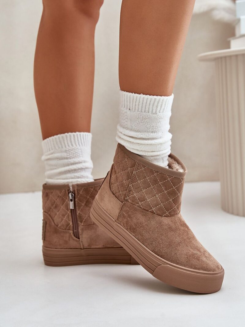 Śniegowce Model Big Star OO274A524 Beige - Step in style - obrazek 3