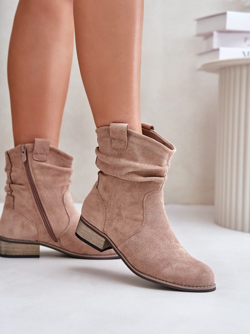 Botki Model Elletinnia 24BT02-3046 Beige - Step in style - obrazek 3