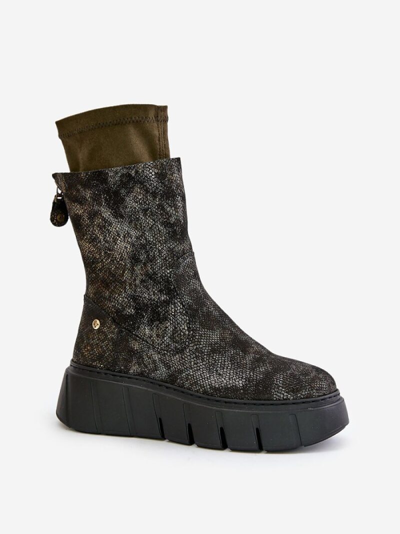 Botki Model Maciejka 06766-09 Khaki - Step in style - obrazek 2