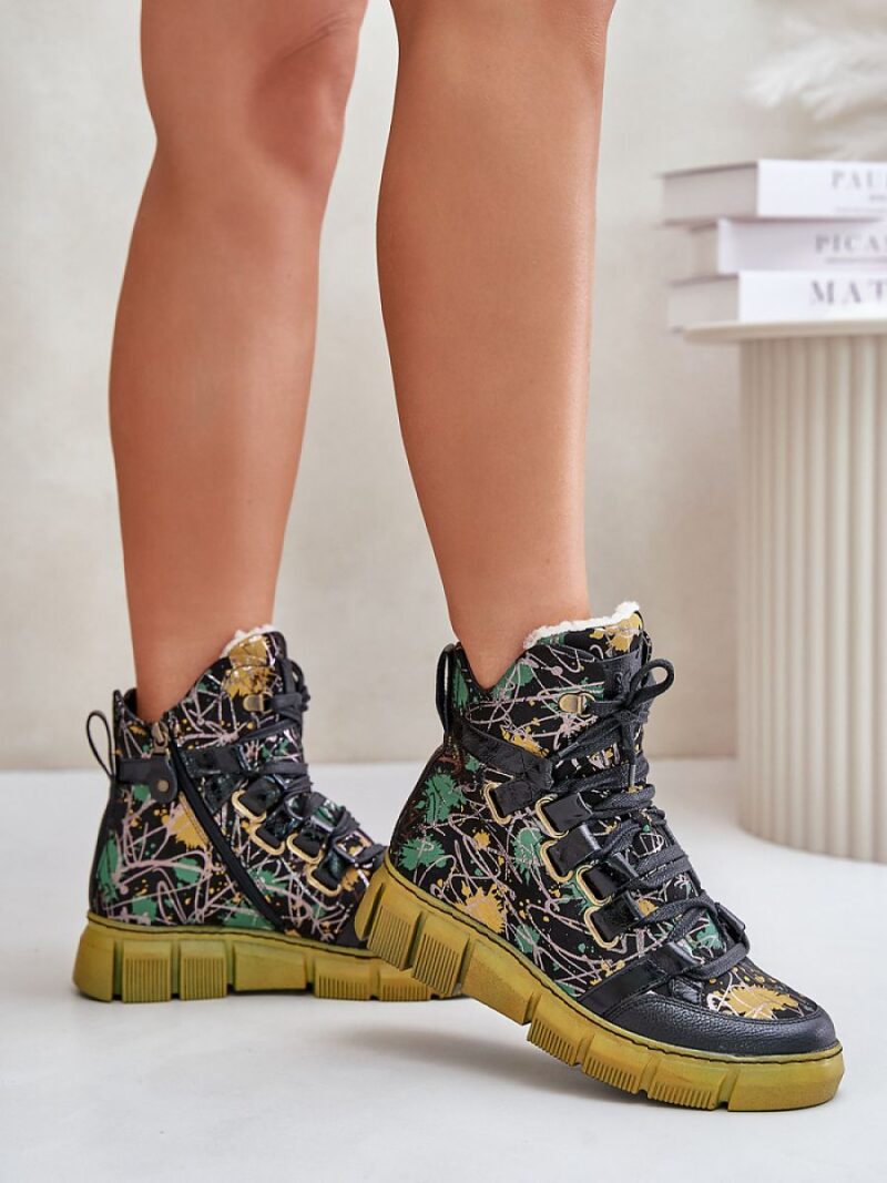 Botki Model Maciejka 06158-07 Yellow/Black - Step in style - obrazek 3