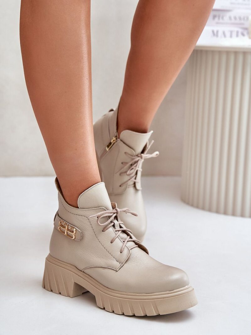 Botki Model Zazoo 60483 Beige - Step in style - obrazek 3