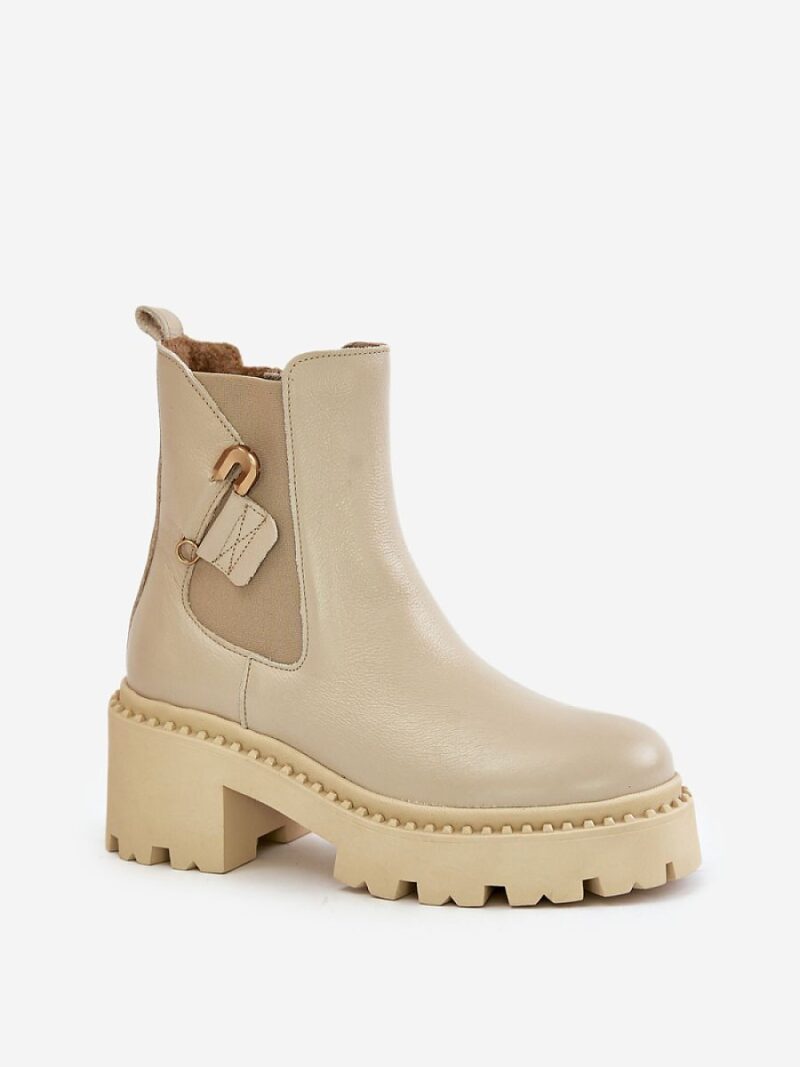Botki Model Zazoo 60490 Light Beige - Step in style - obrazek 2