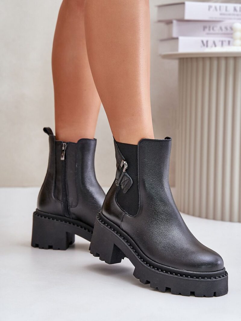 Botki Model Zazoo 60490 Black - Step in style - obrazek 3