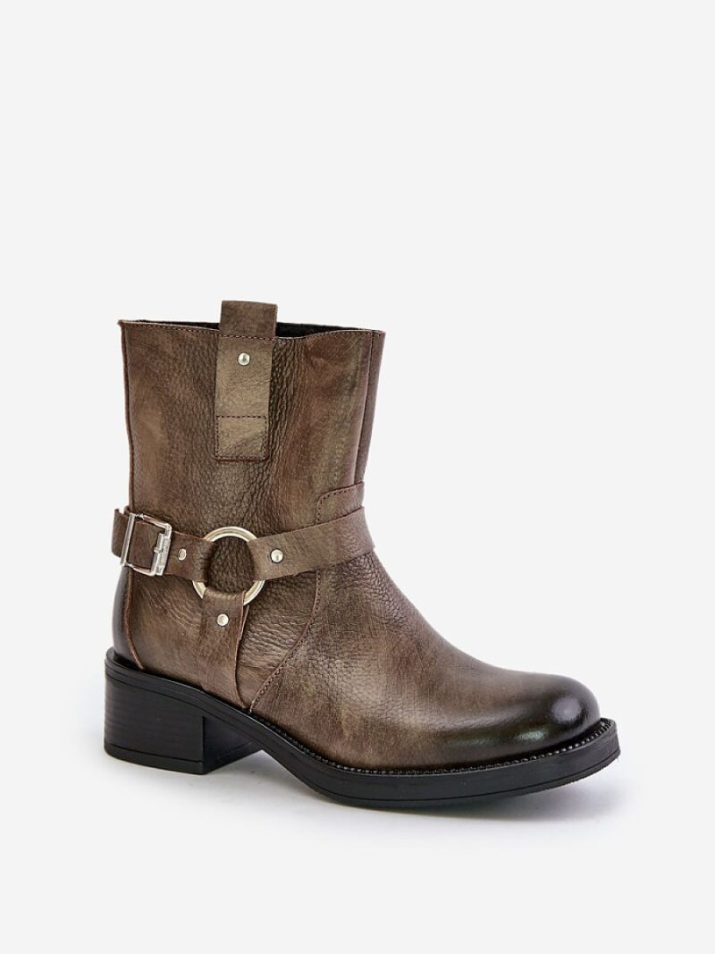 Botki Model Zazoo 60480 Brown/Grey - Step in style - obrazek 2
