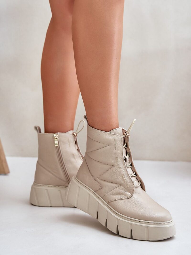Botki Model Zazoo 60472 Beige - Step in style - obrazek 3