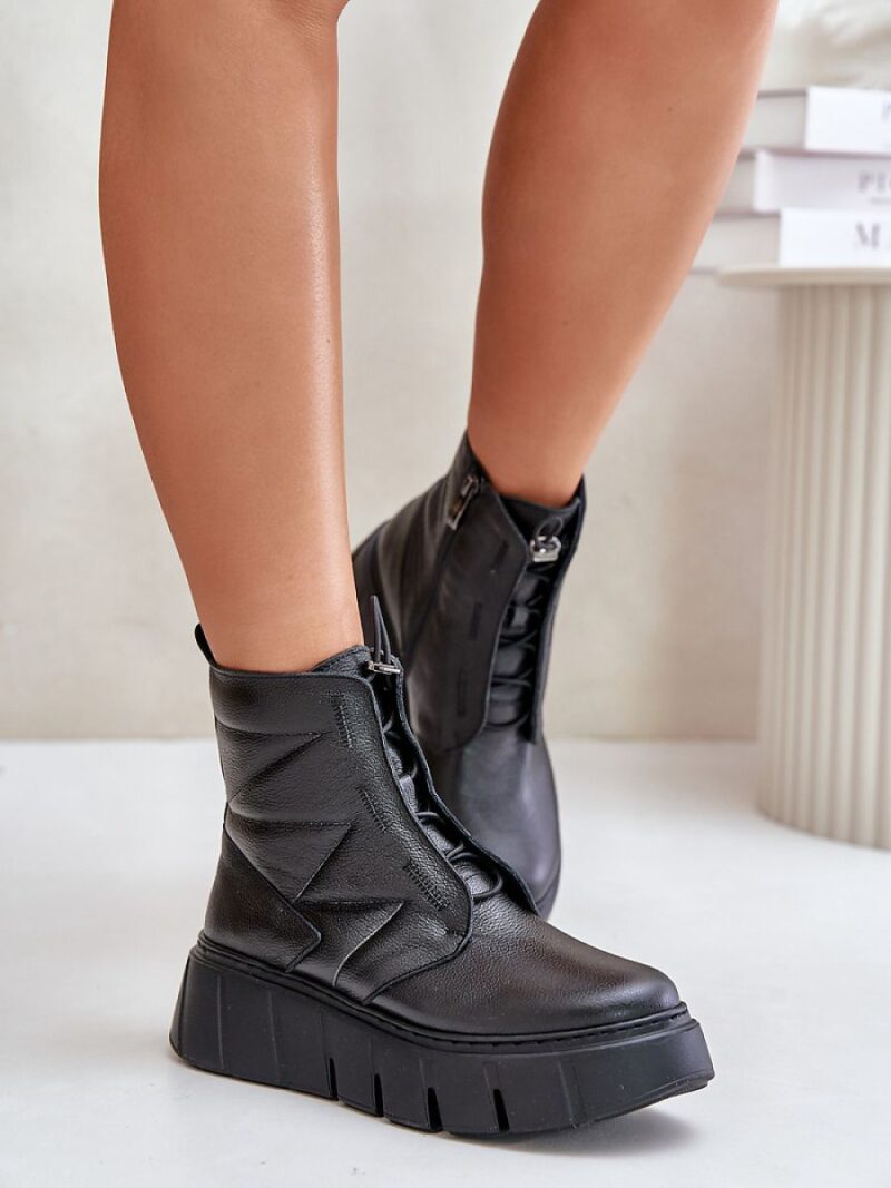 Botki Model Zazoo 60472 Black - Step in style - obrazek 3