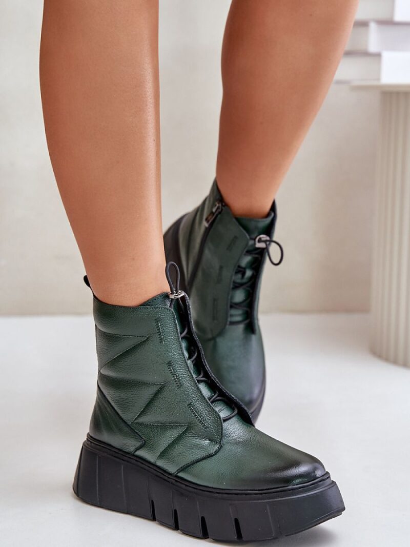 Botki Model Zazoo 60472 Dark Green - Step in style - obrazek 3