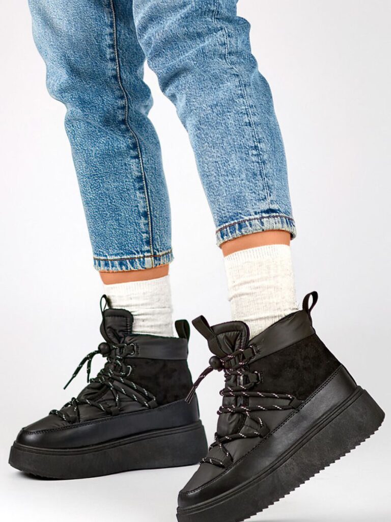 Śniegowce Model 24-72302B Black - PRIMO