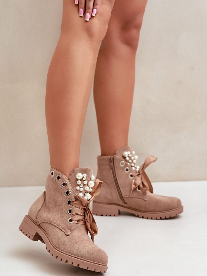 Botki Model Perla 8371 Beige - Step in style