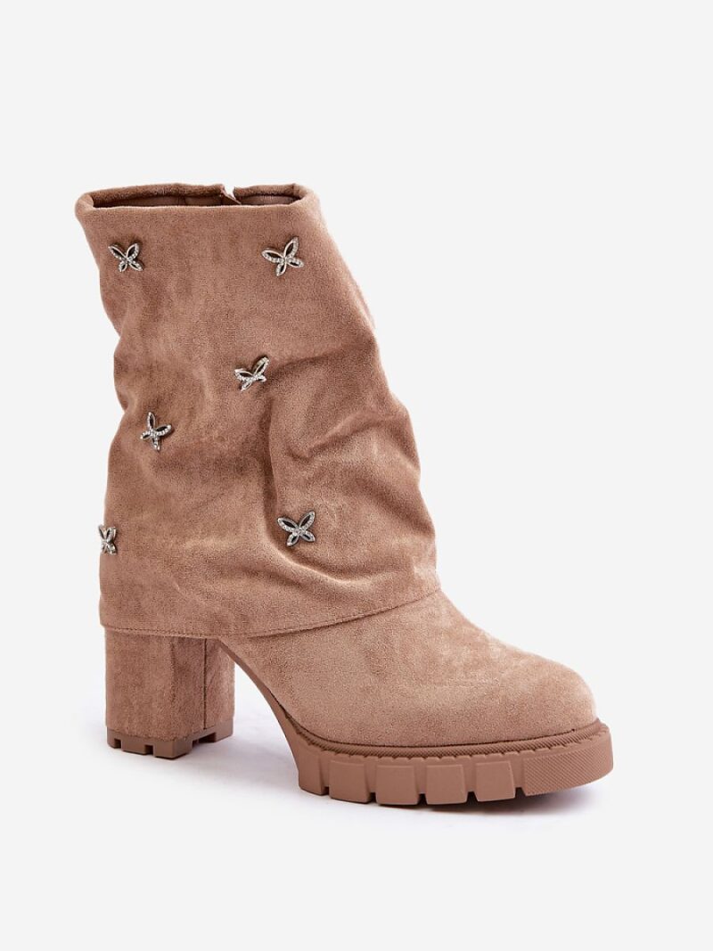 Botki Model Esadora 168-581 Beige - Step in style - obrazek 2