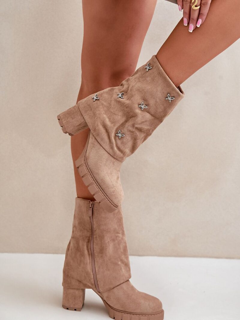 Botki Model Esadora 168-581 Beige - Step in style - obrazek 3