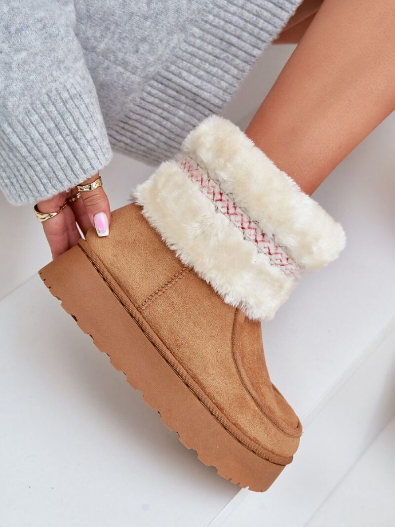 Śniegowce Model Deepanti 20201-4B Camel - Step in style - obrazek 3