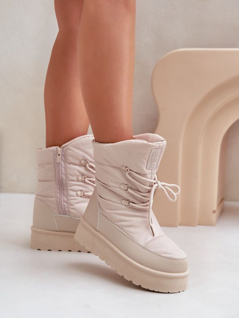 Śniegowce Model Big Star OO274885 Beige - Step in style - obrazek 3