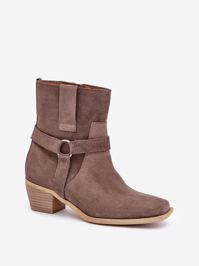 Botki Model Zazoo 3444/2 Brown Zamsz - Step in style - obrazek 2