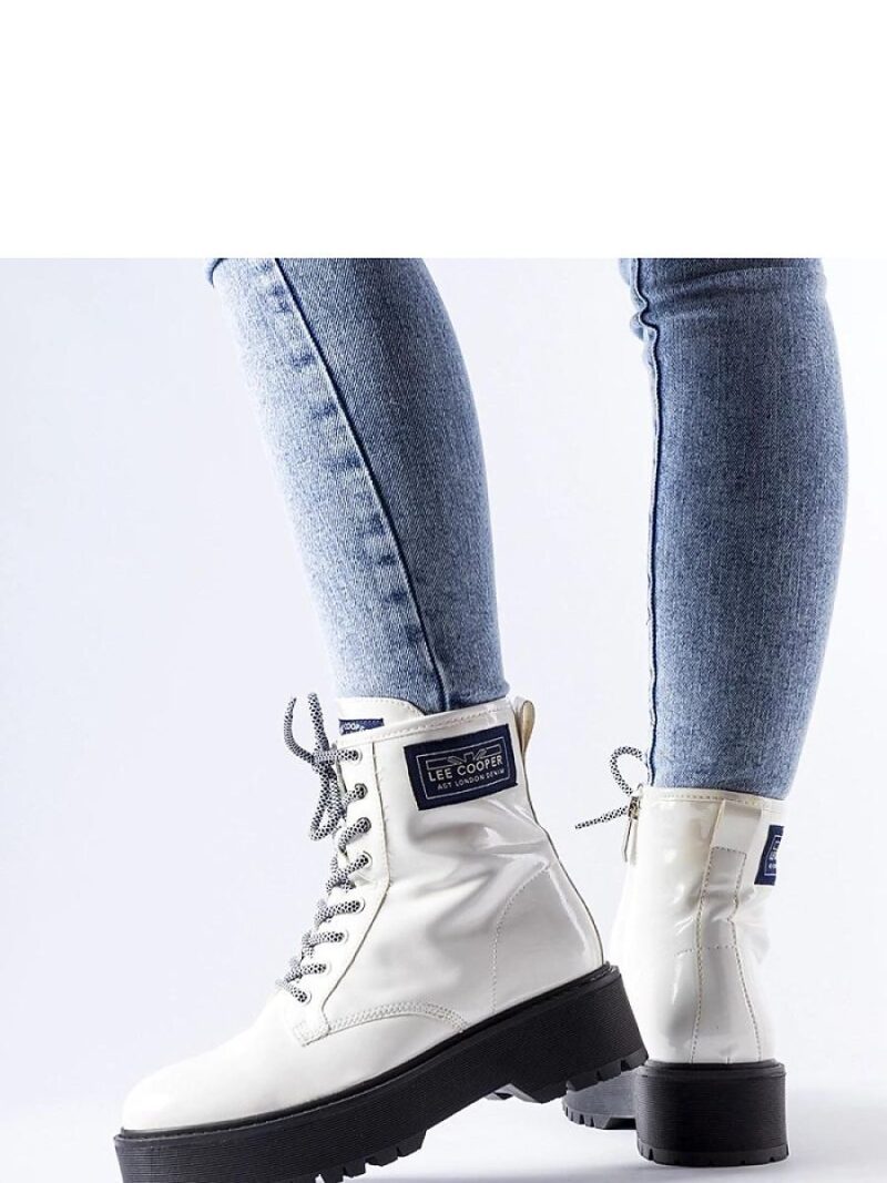 Białe workery Lee Cooper LCJ-21-47-0666LB - Solea - obrazek 2