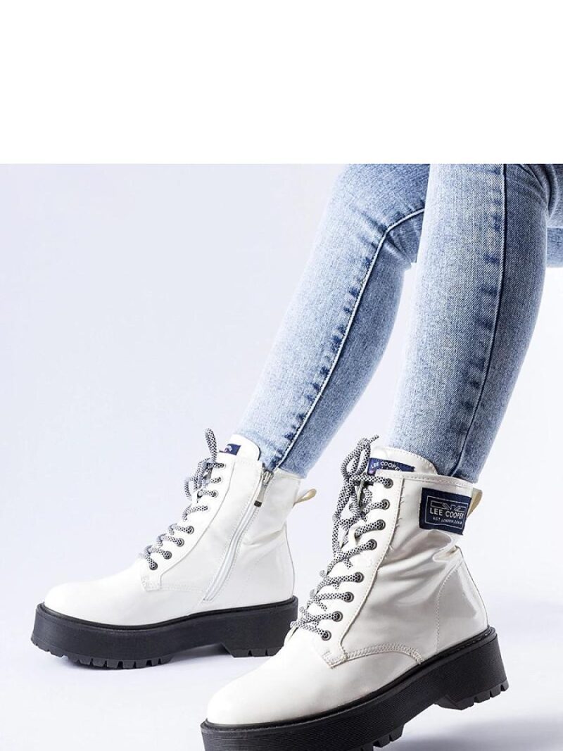 Białe workery Lee Cooper LCJ-21-47-0666LB - Solea - obrazek 3