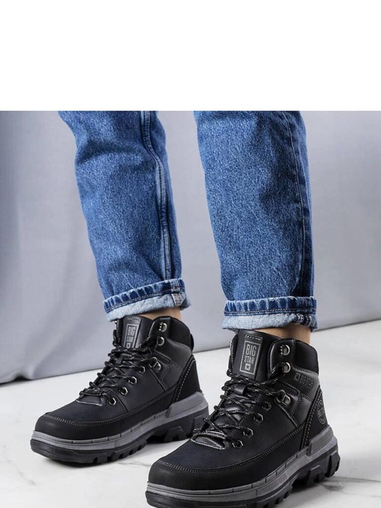 Czarne trapery Big Star KK274222 BLACK - Solea
