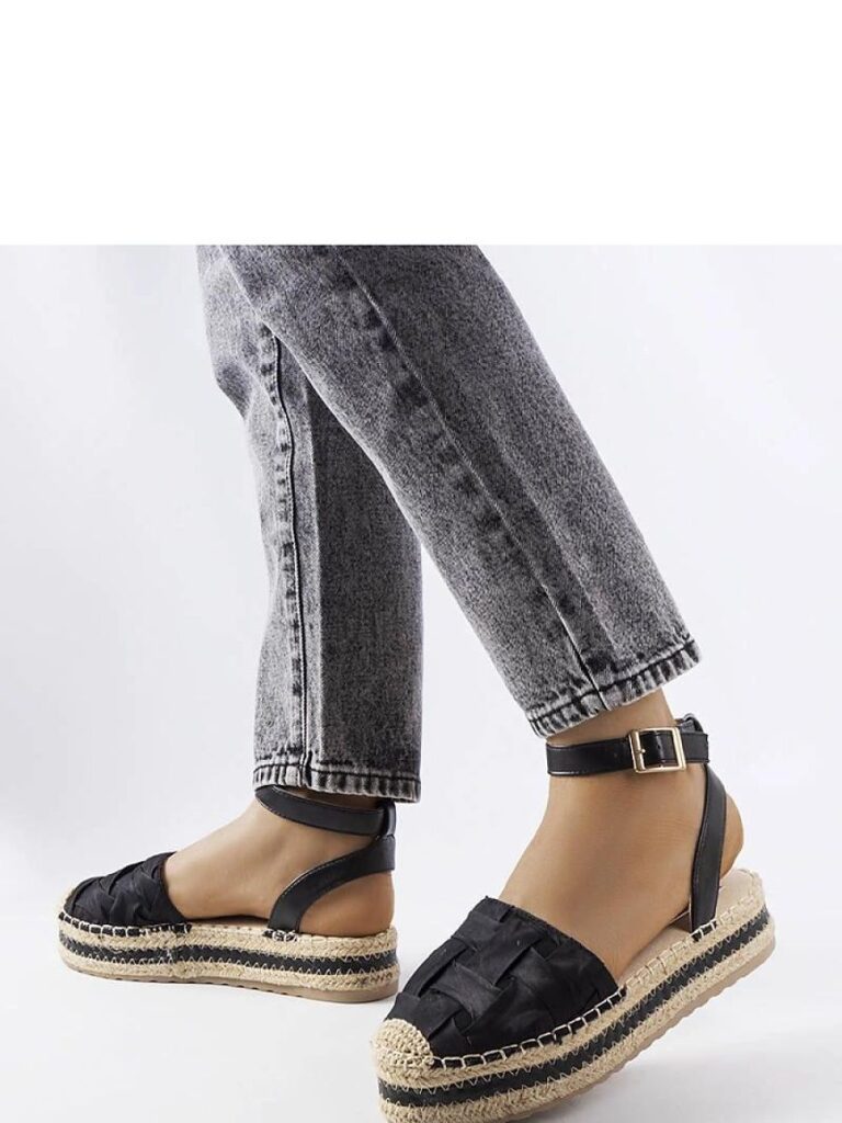 Czarne espadryle na platformie Lafreni?re - Solea