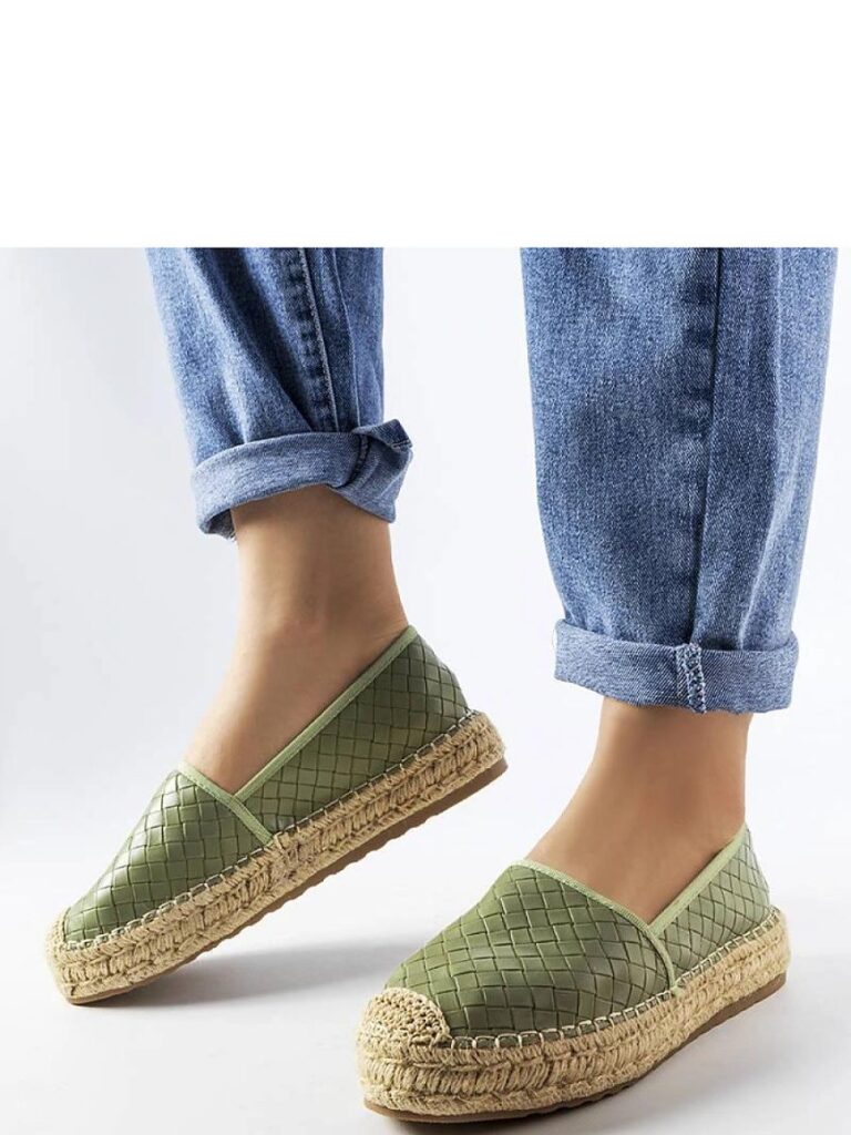Zielone espadryle zdobione tłoczeniem Geoffrey - Solea