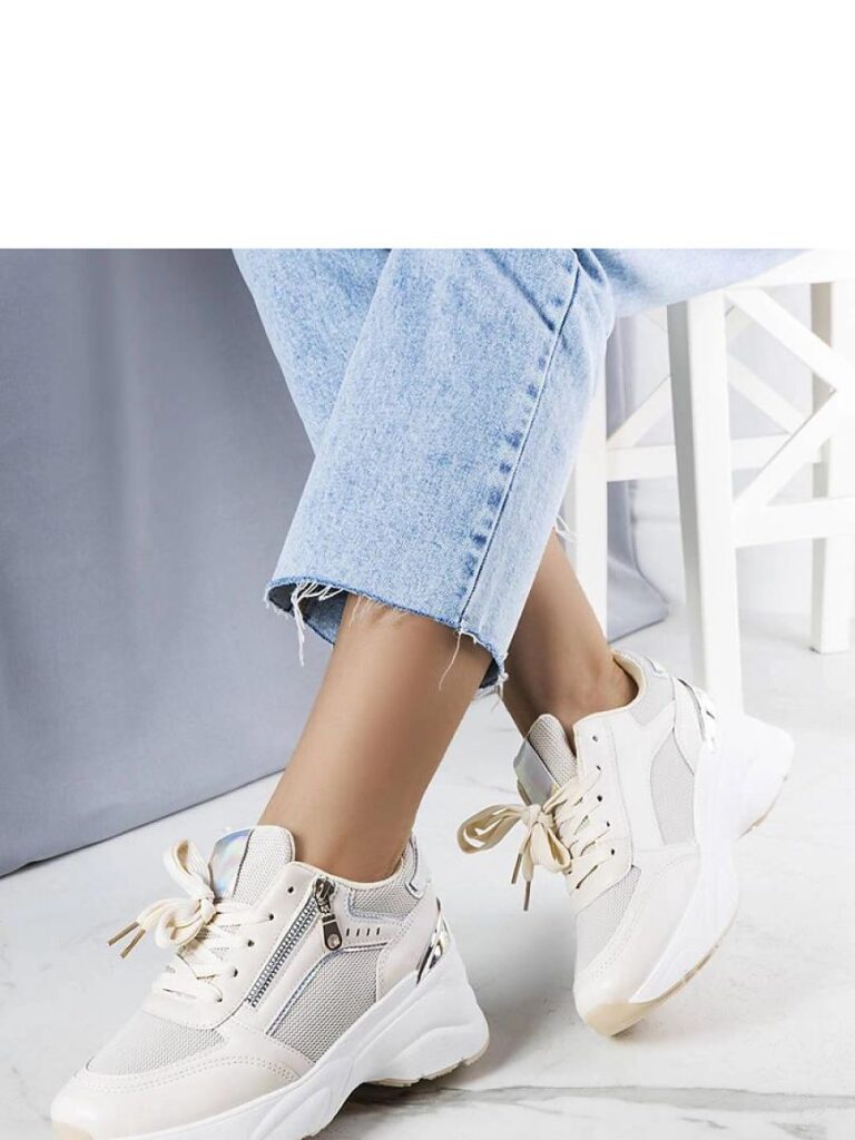 Beżowe sneakersy na koturnie Stacey - Solea