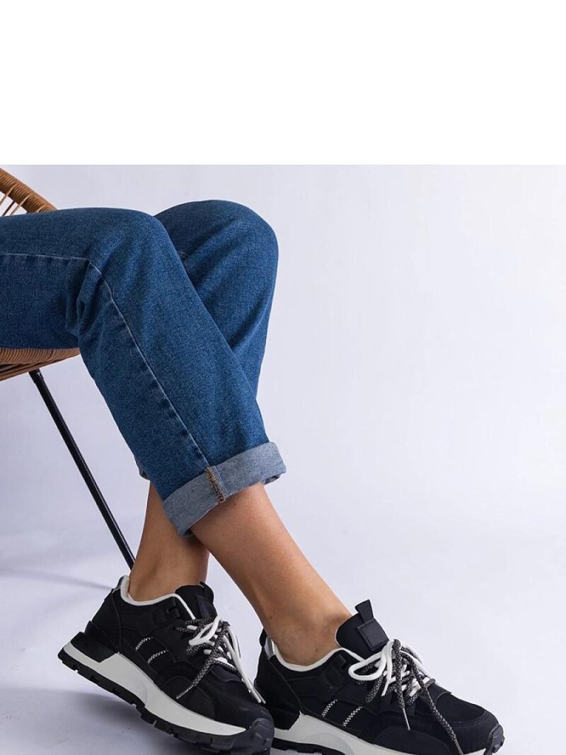 Czarne sportowe damskie sneakersy Adalia - Solea - obrazek 2
