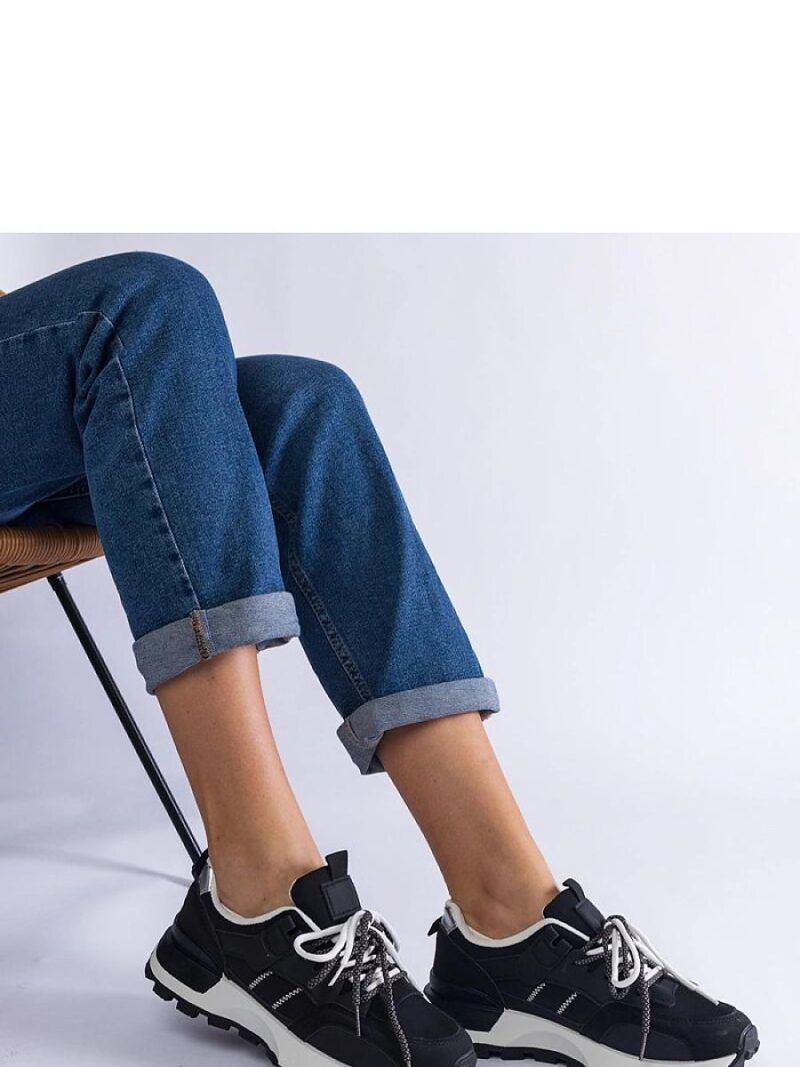 Czarne sportowe damskie sneakersy Adalia - Solea - obrazek 3