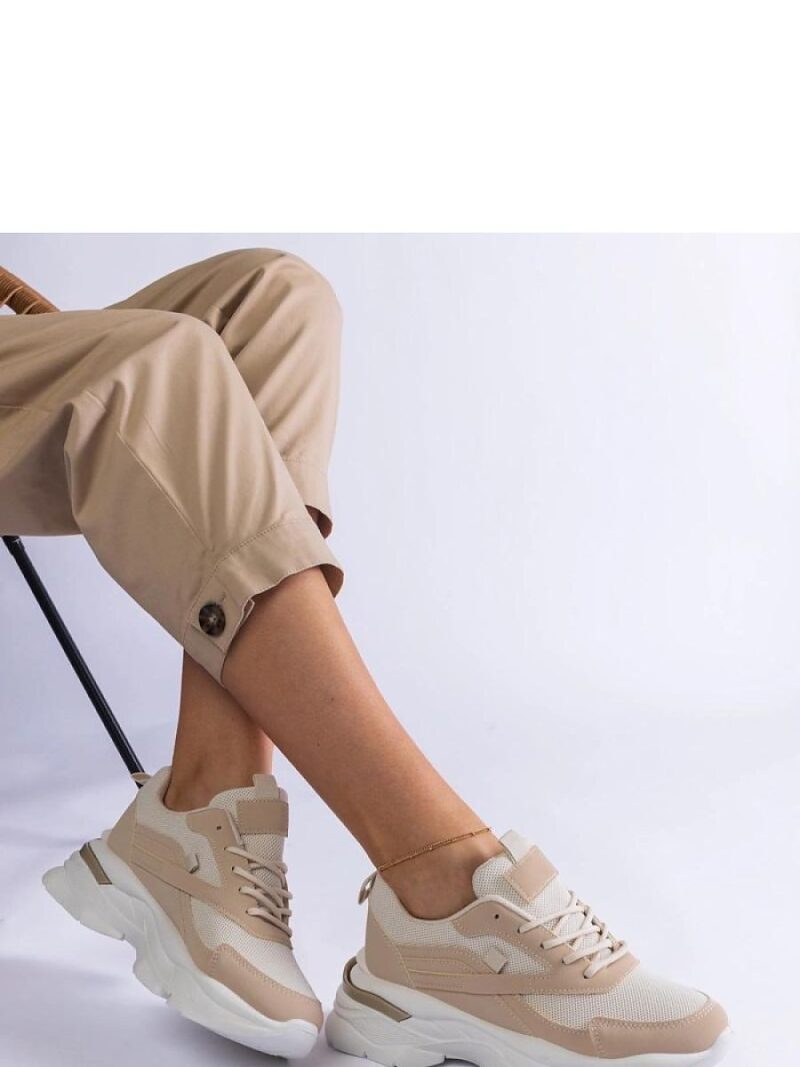 Beżowe sneakersy na grubszej podeszwie Guerrera - Solea - obrazek 3
