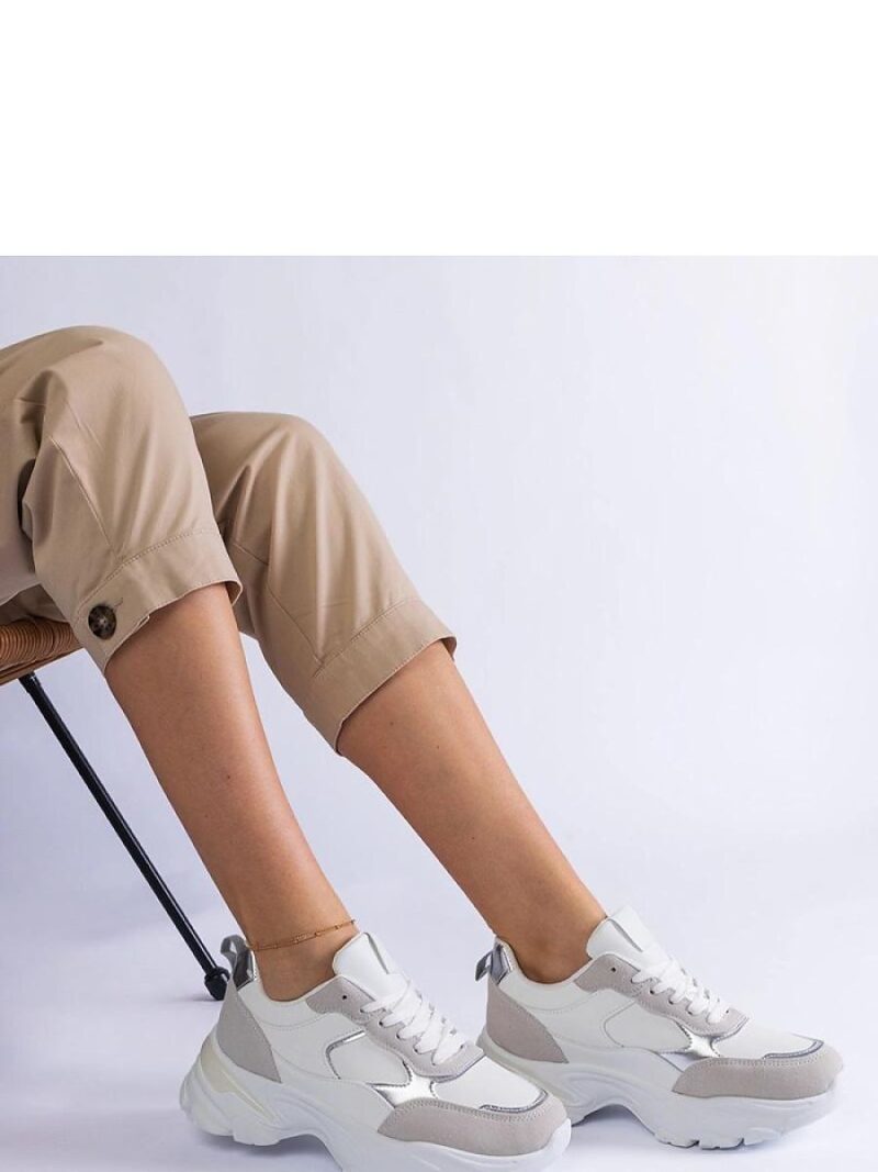 Białe sneakersy na masywnej podeszwie Torreza - Solea - obrazek 2