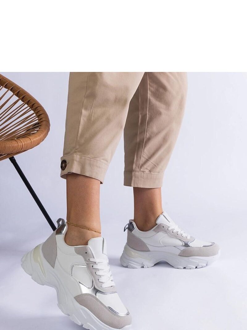 Białe sneakersy na masywnej podeszwie Torreza - Solea - obrazek 3