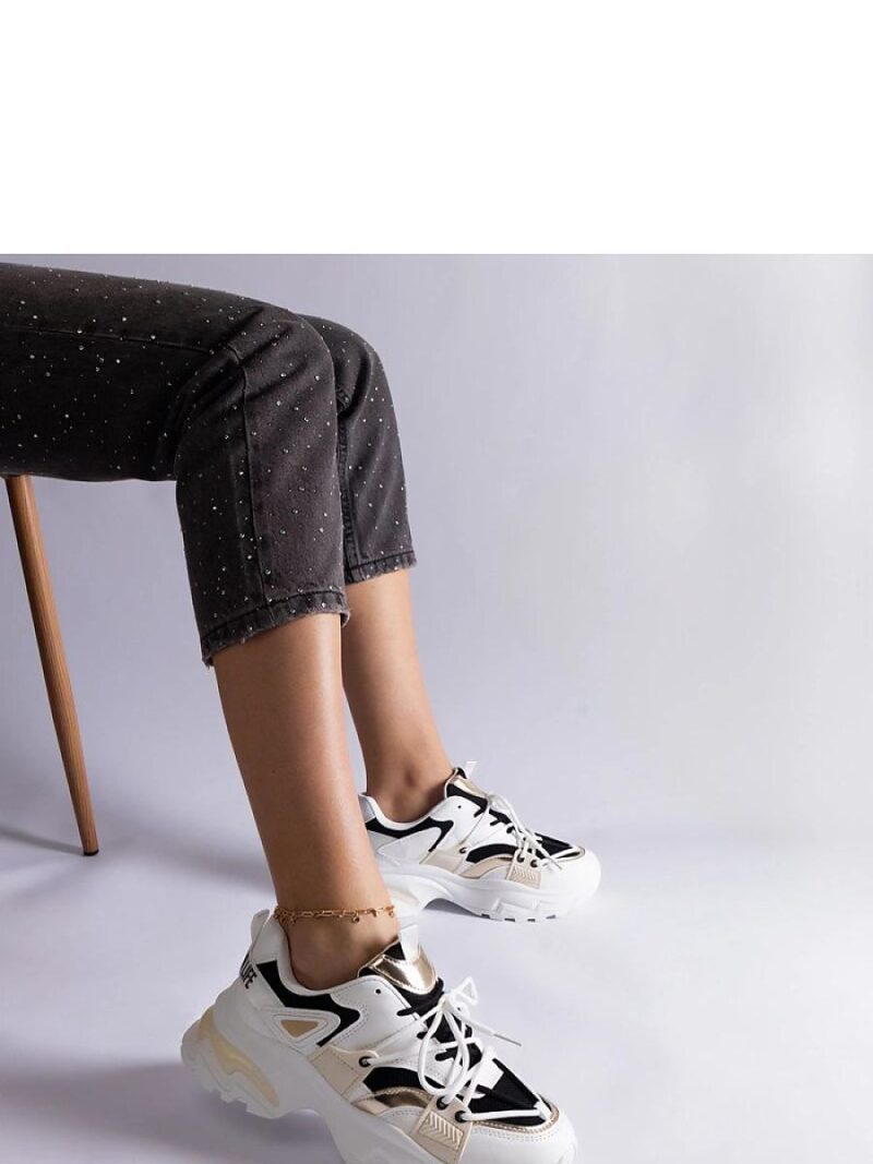 Biało-czarne sneakersy sportowe Sulamita - Solea