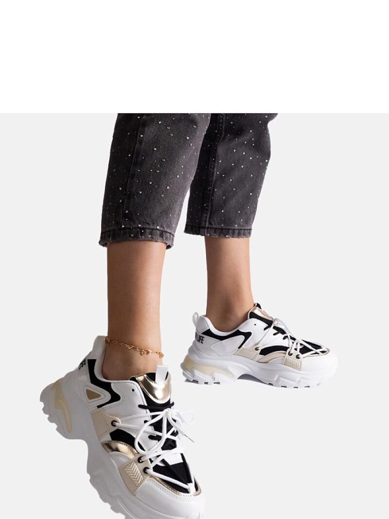 Biało-czarne sneakersy sportowe Sulamita - Solea - obrazek 3