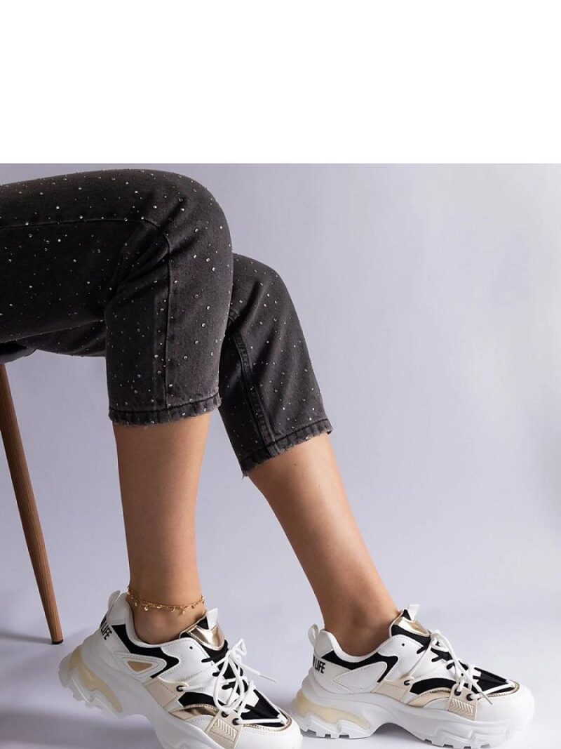 Biało-czarne sneakersy sportowe Sulamita - Solea - obrazek 4