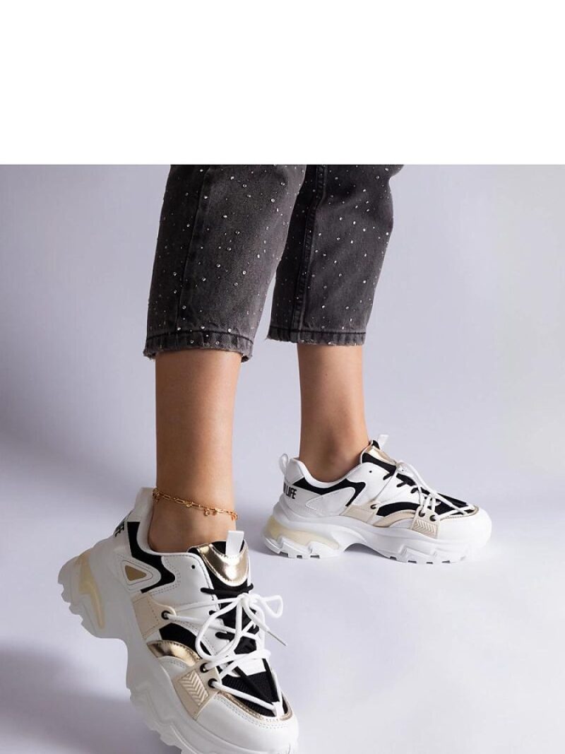 Biało-czarne sneakersy sportowe Sulamita - Solea - obrazek 5
