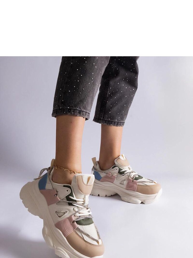 Wielokolorowe sneakersy sportowe damskie Ivett - Solea - obrazek 3