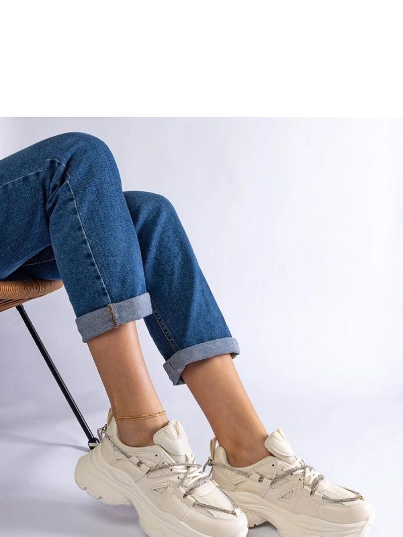 Beżowe sneakersy sportowe damskie Ivett - Solea - obrazek 3