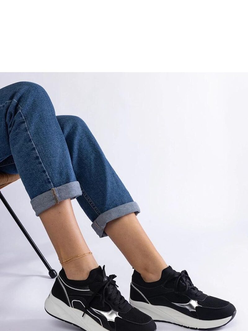 Czarne sneakersy sportowe damskie Elsira - Solea - obrazek 3