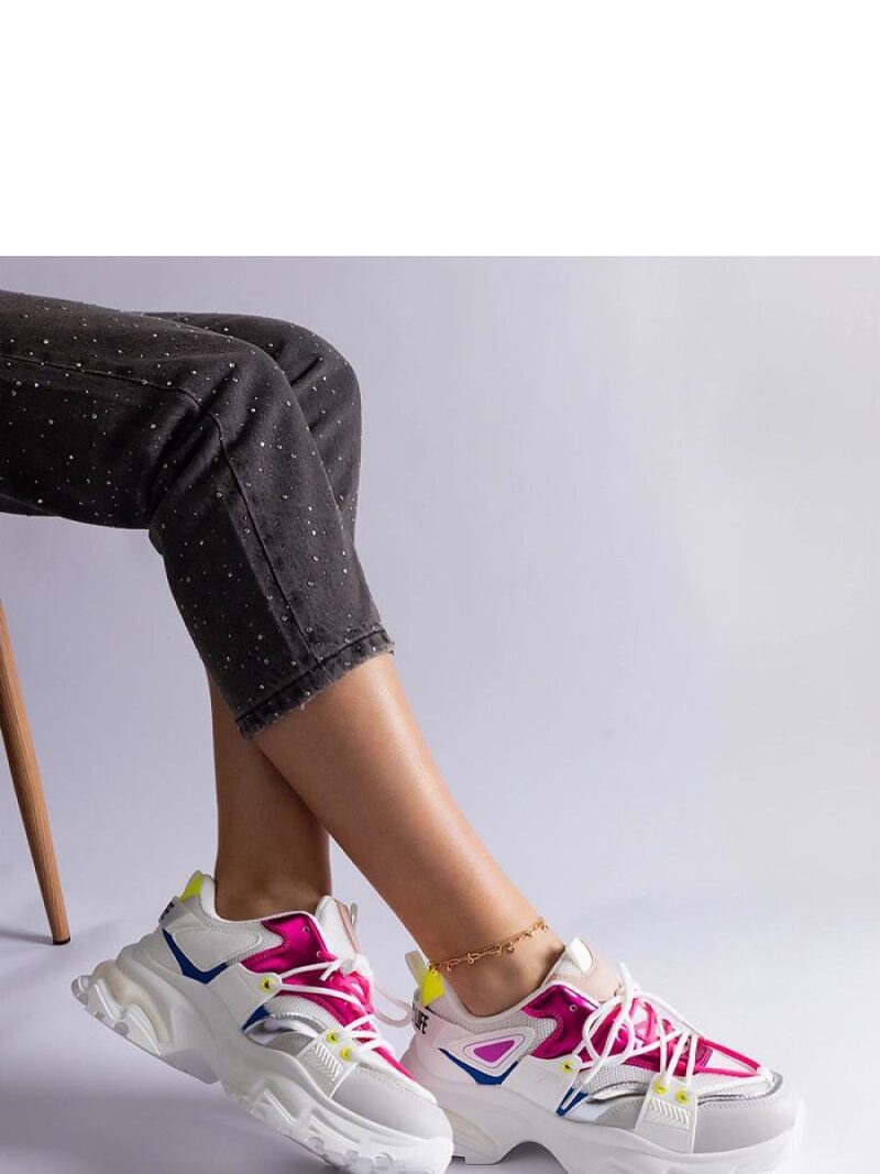 Biało-rózowe sneakersy sportowe Sulamita - Solea - obrazek 3