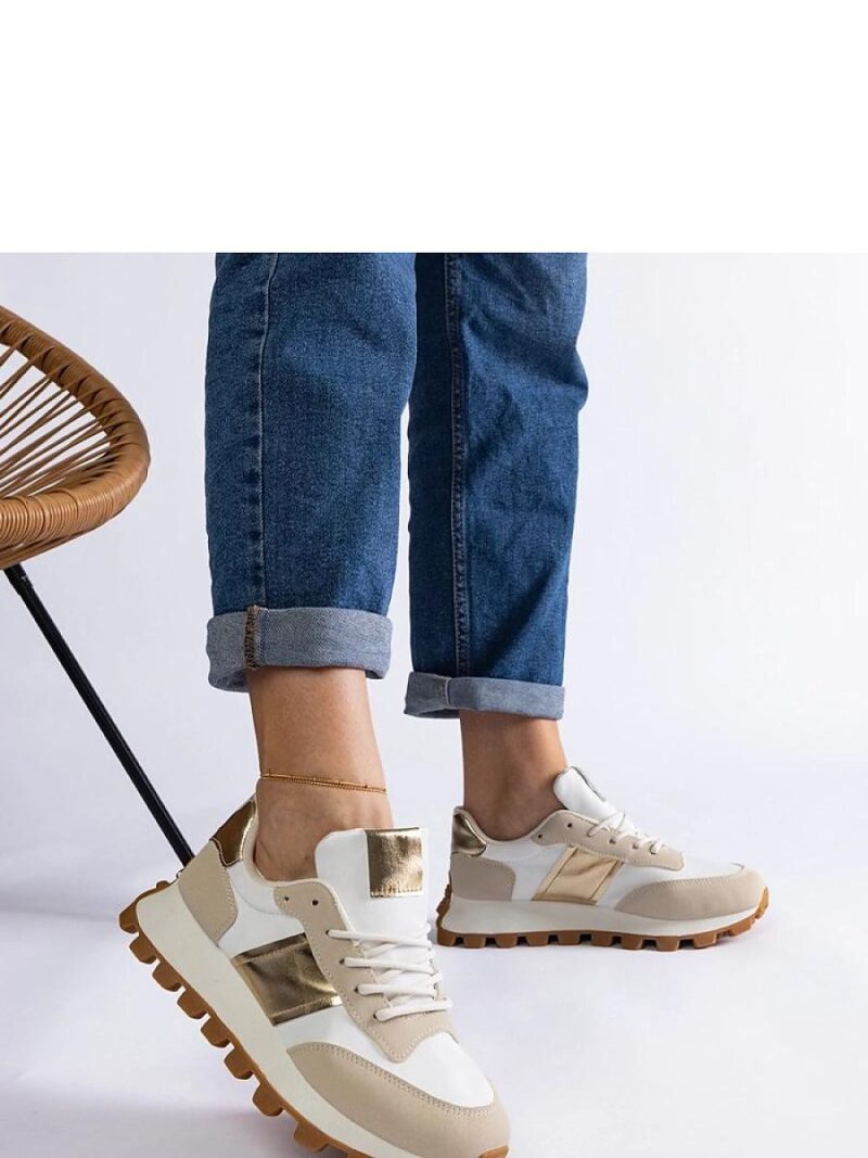 Beżowe sneakersy z widocznym protektorem Restia - Solea - obrazek 2